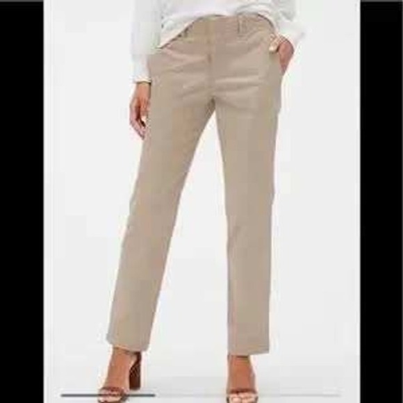 Gap Y2K Hip Slung Fit Stretch Trouser Dress Pants Beige Women's Size 2 Long - Picture 1 of 13